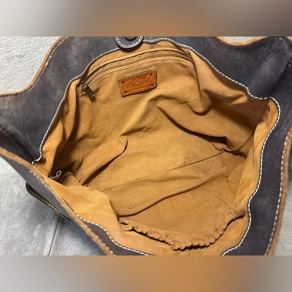 Patricia Nash Distressed Brown Leather Hobo